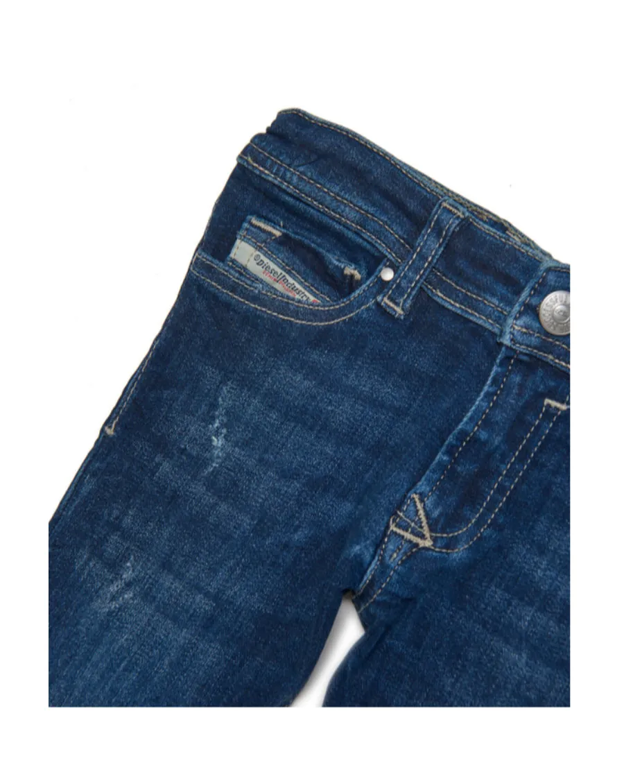D-Slinkie Straight-Leg Distressed Jeans