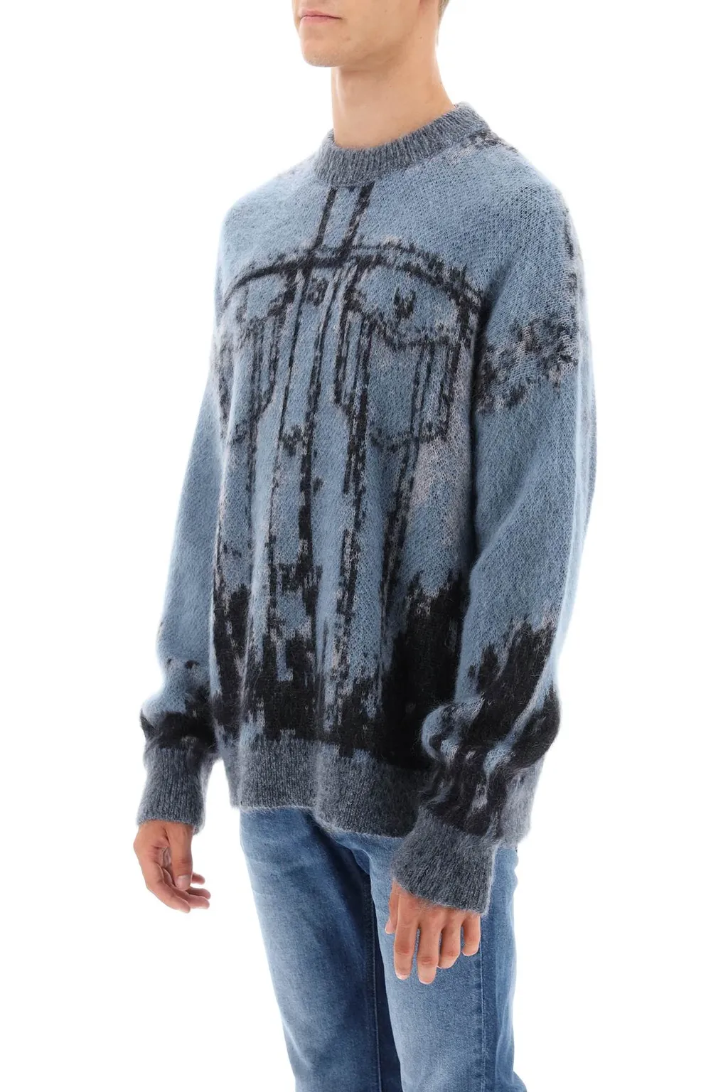 K-Patmos Patterned-Intarsia Sweatshirt