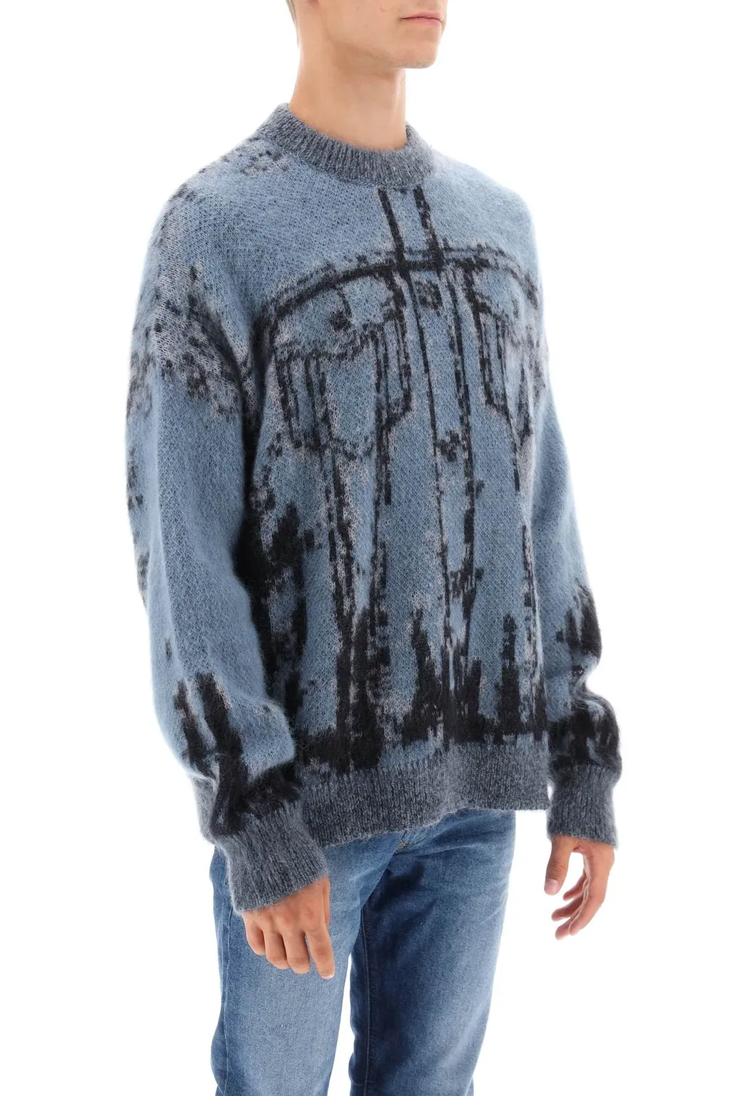 K-Patmos Patterned-Intarsia Sweatshirt