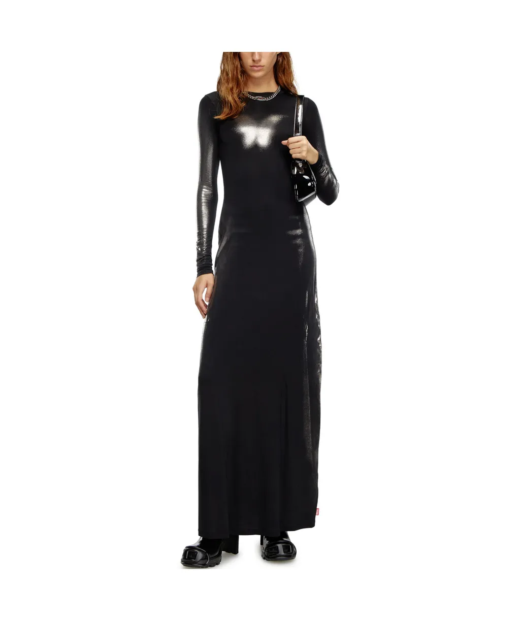 D-Anessa Metallic Effect Maxi Dress