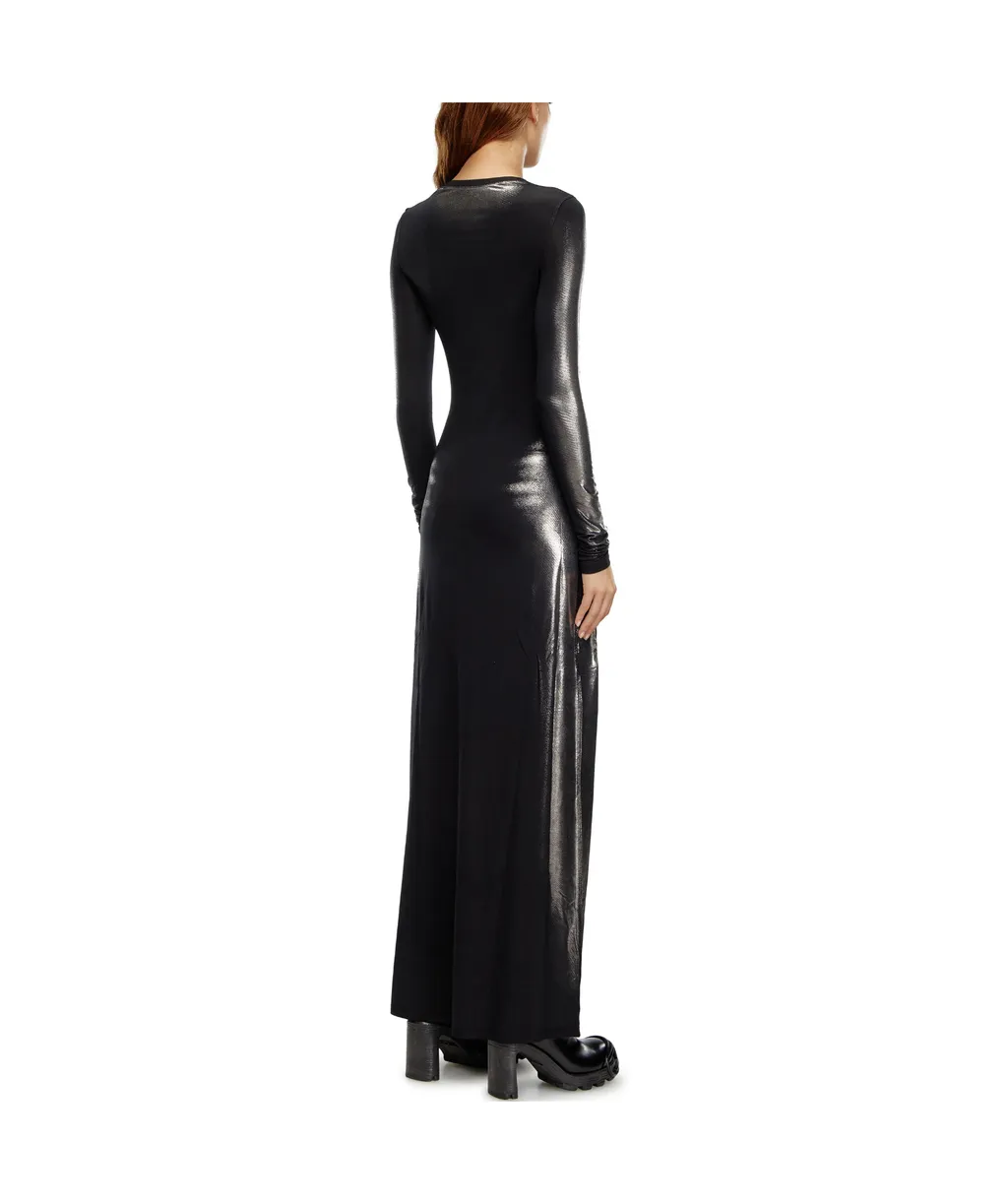 D-Anessa Metallic Effect Maxi Dress
