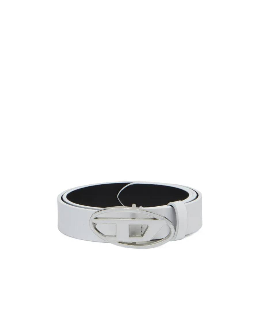 Logo Plaque Leather Belt