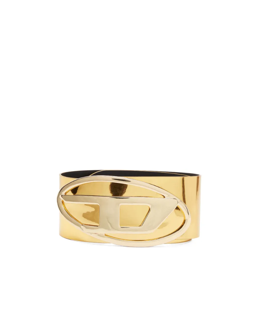 Logo-Plaque Metallic Belt