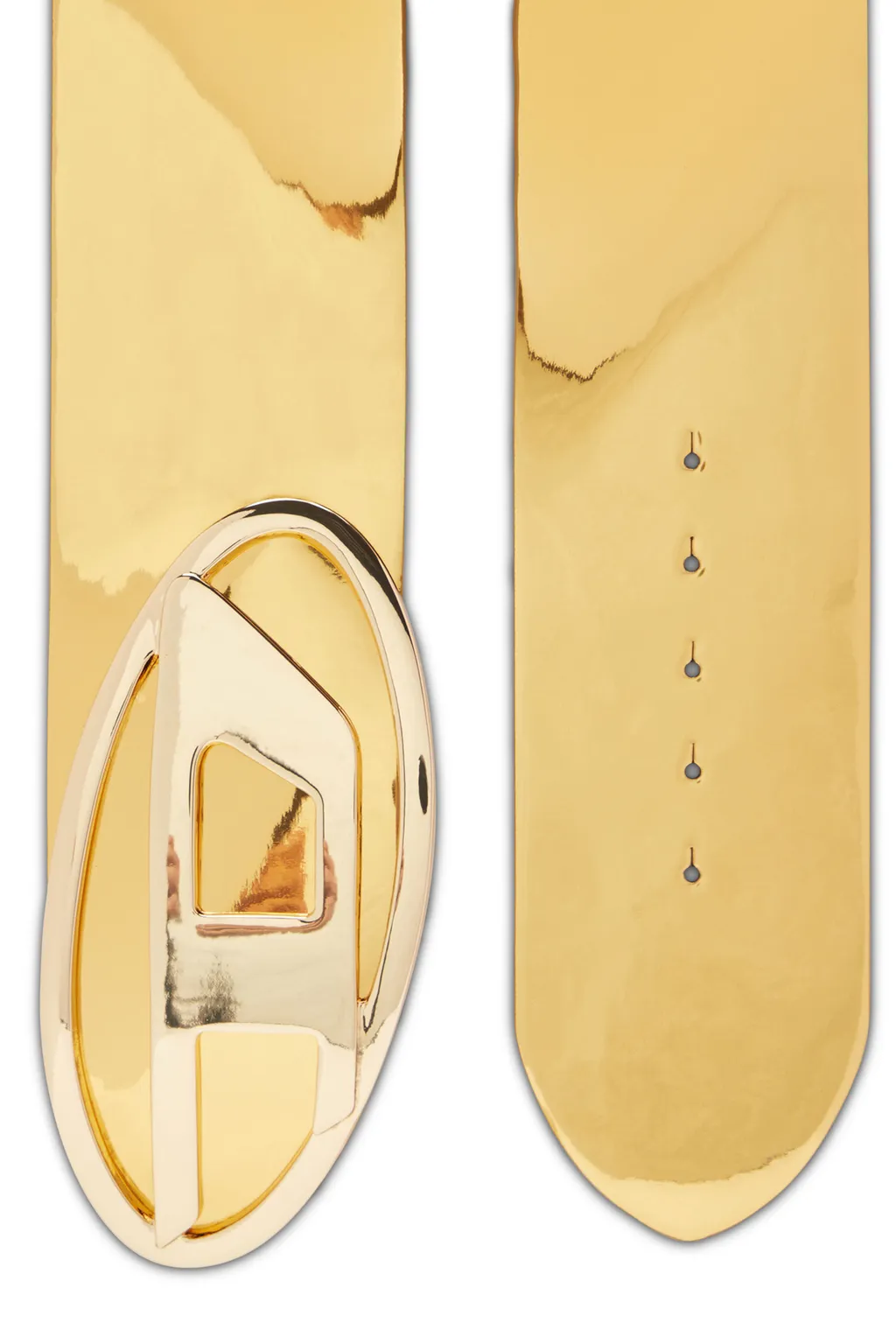 Logo-Plaque Metallic Belt