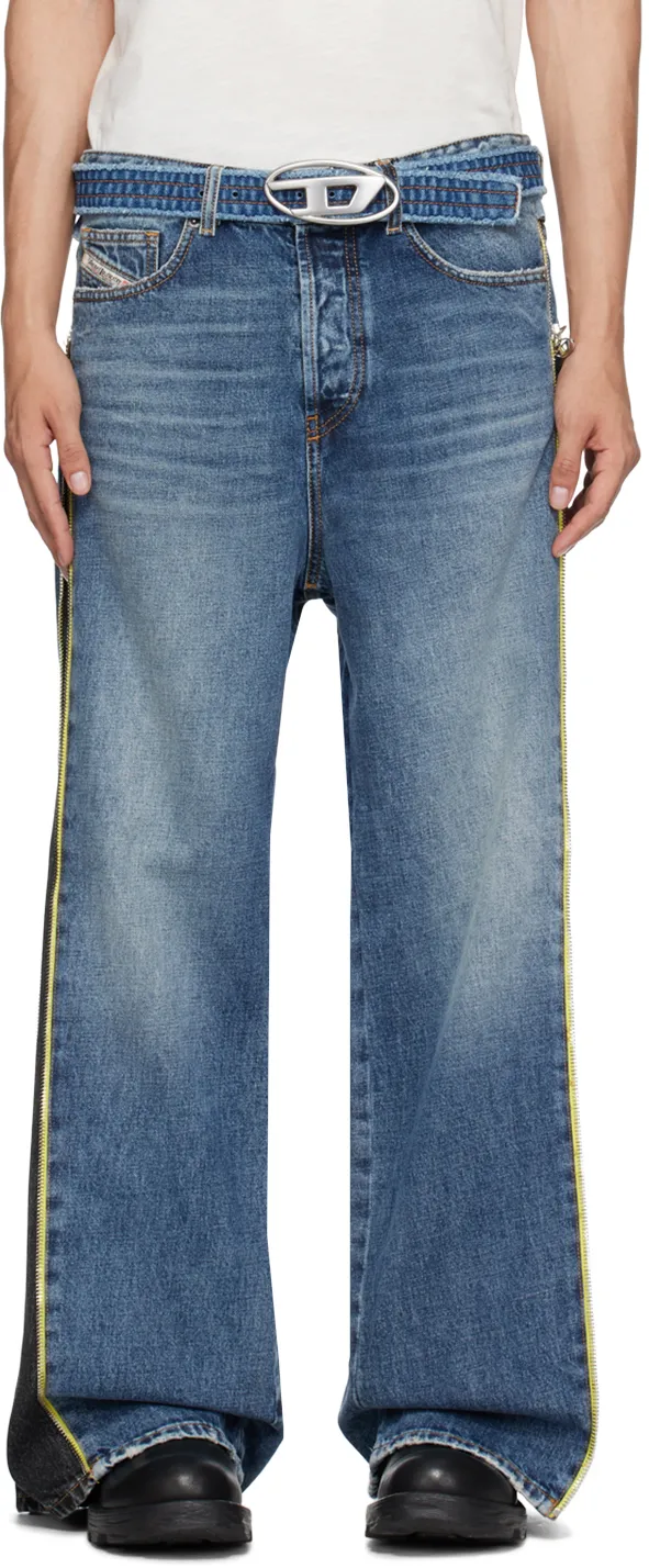 Logo-Patch Wide-Leg Jeans