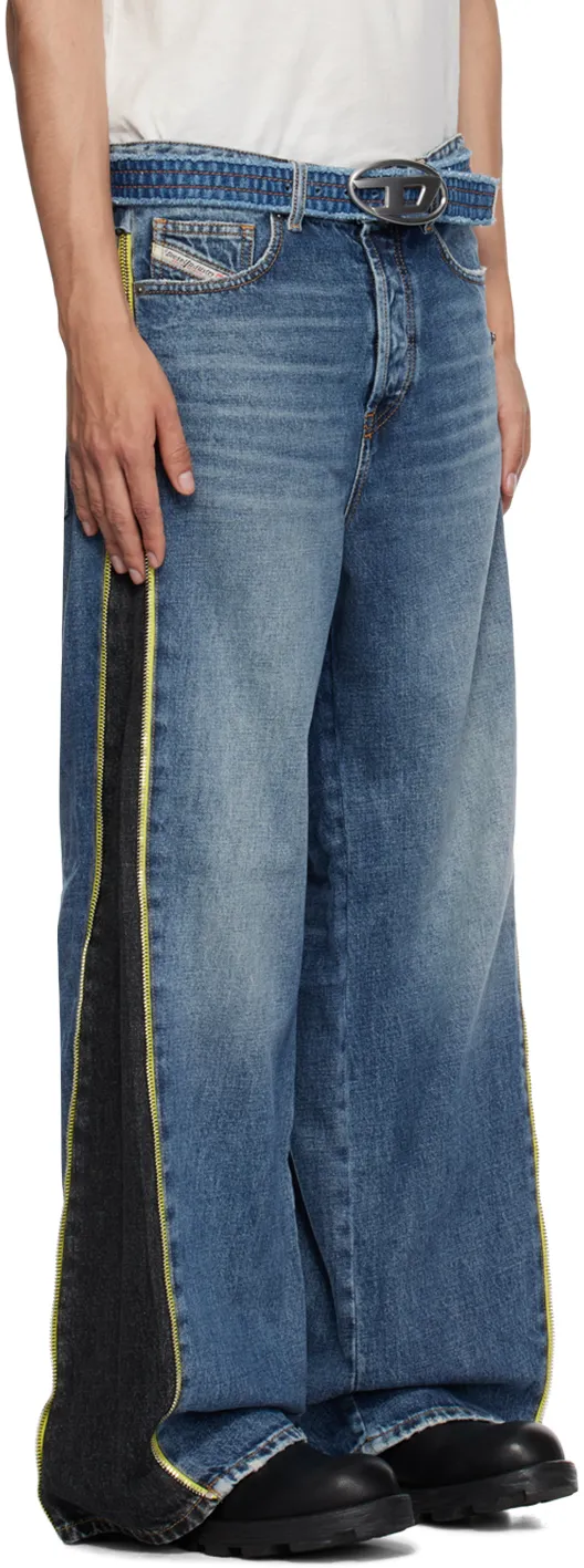 Logo-Patch Wide-Leg Jeans