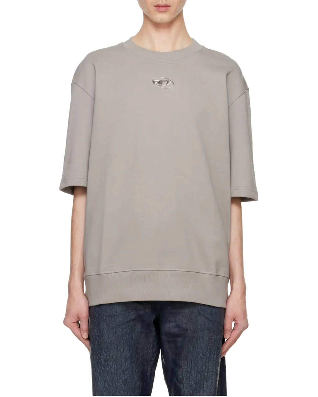 Short-Sleeved Round-Neck Sweater