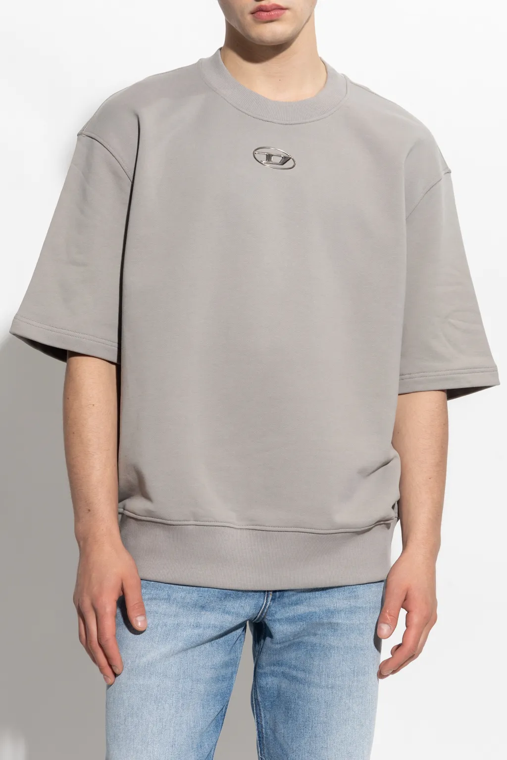 Short-Sleeved Round-Neck Sweater