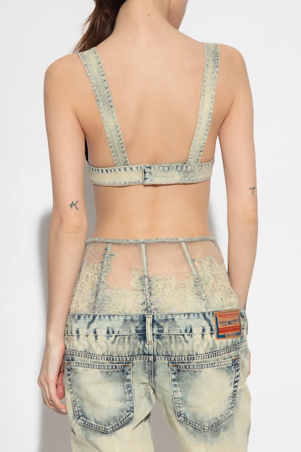De Janys Fsc Denim Cropped Top