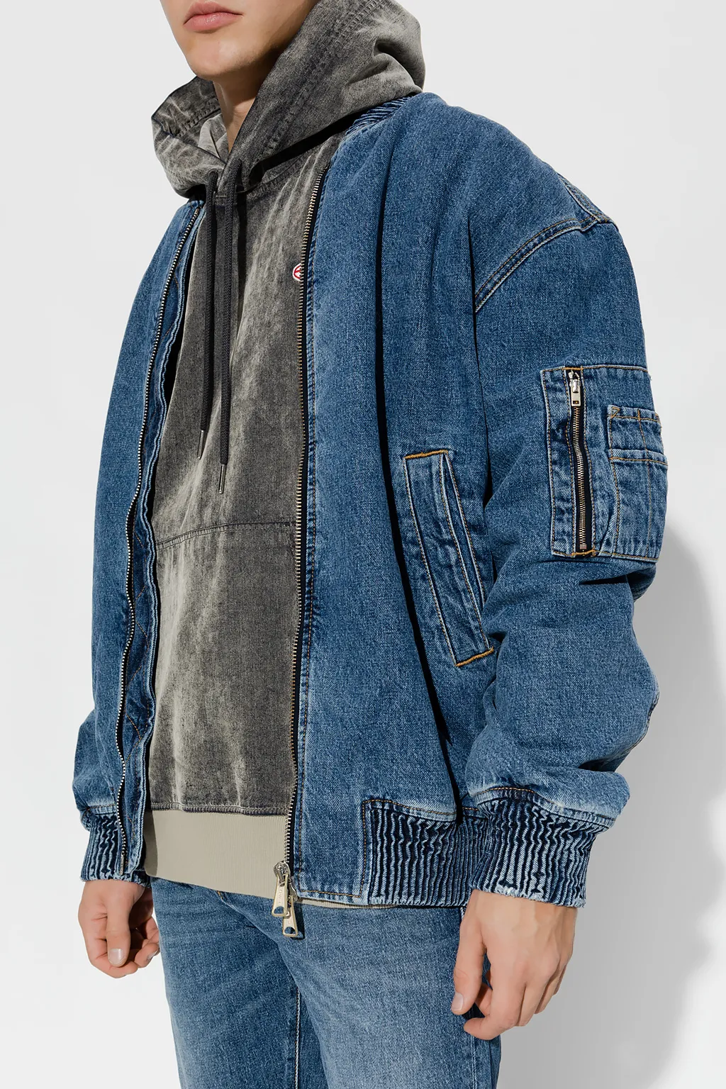Faded Effect Denim Jacket