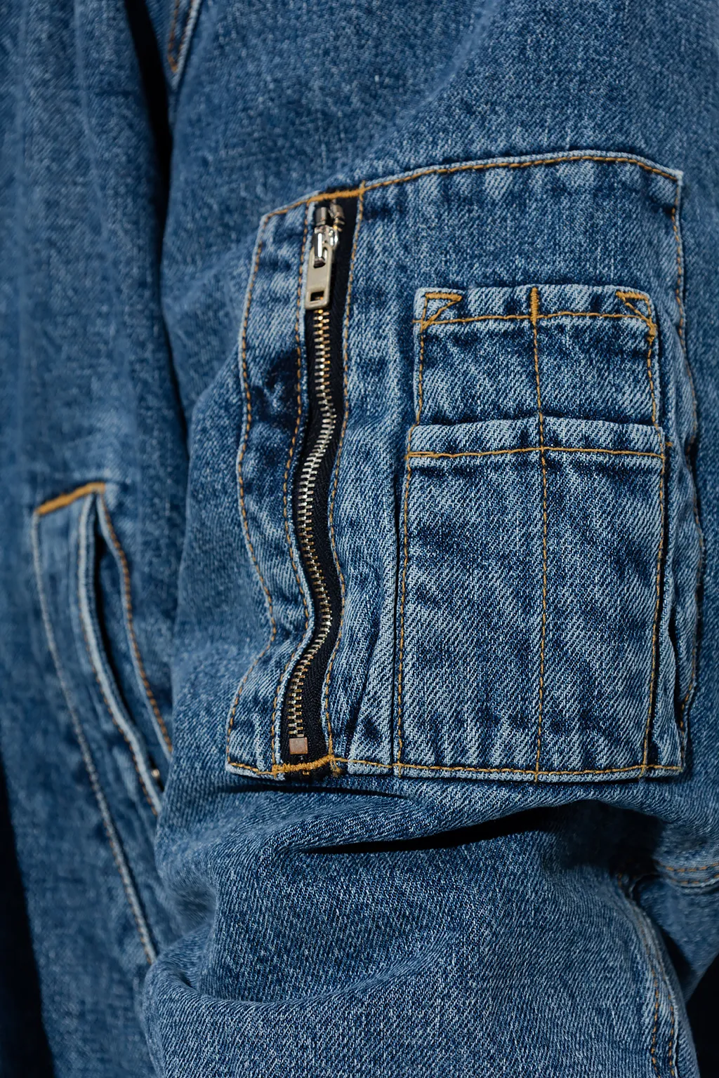 Faded Effect Denim Jacket