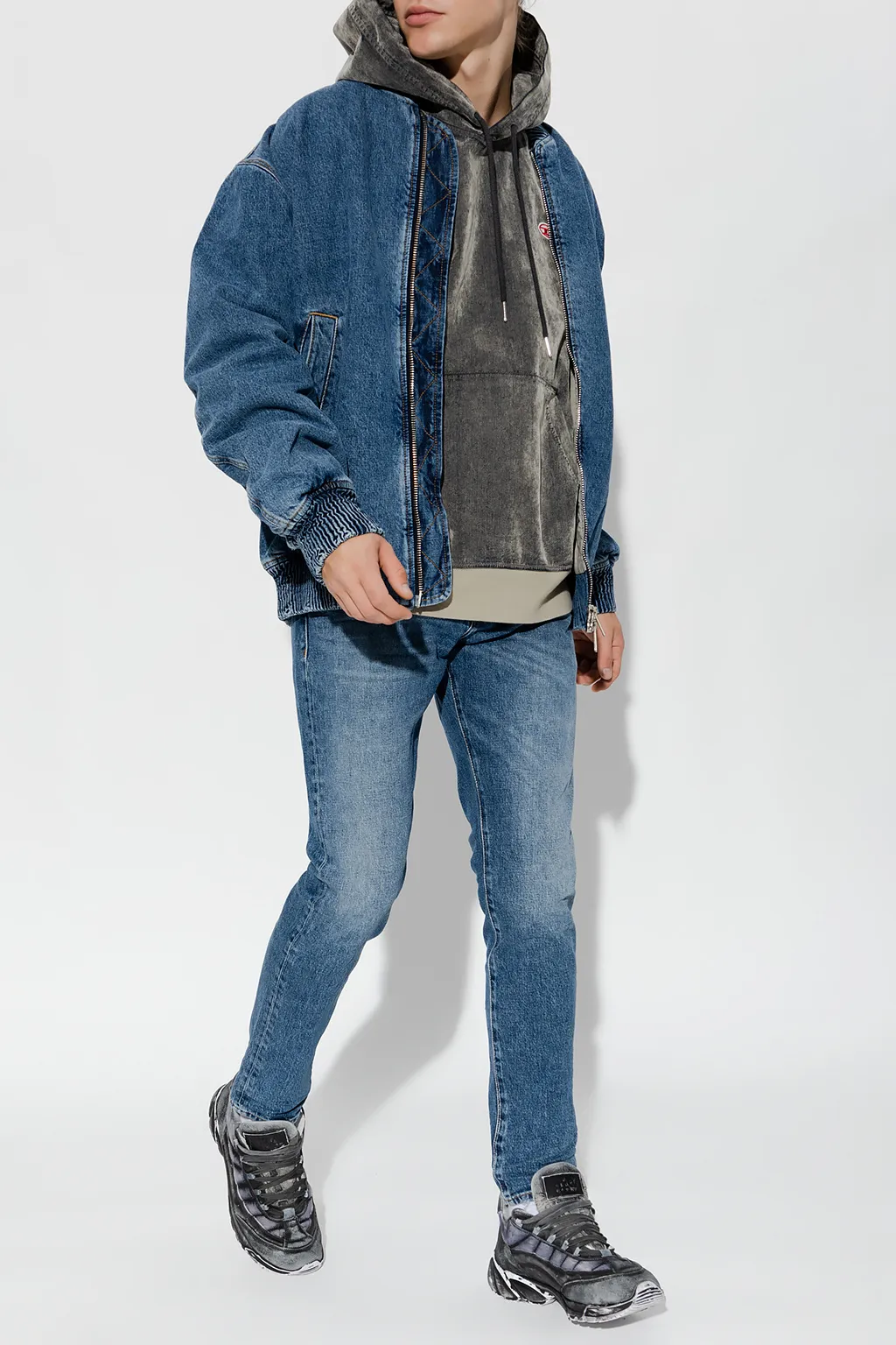 Faded Effect Denim Jacket