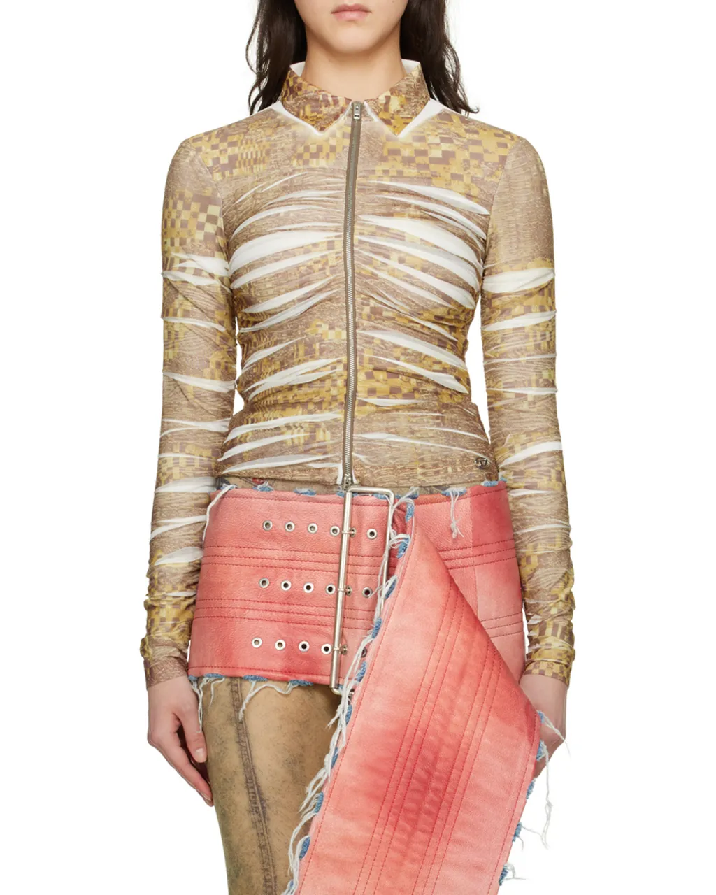 C-Adonis Draped Zip Shirt