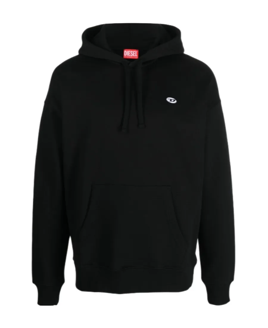 Logo Embroidered Drawstring Hoodie