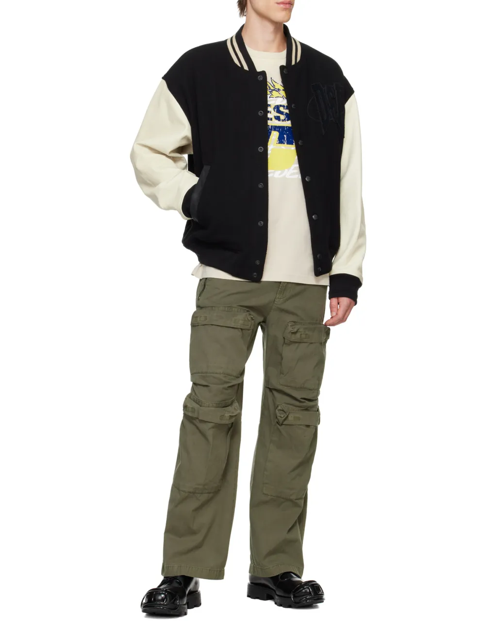 L-Nyman Panelled Bomber Jacket
