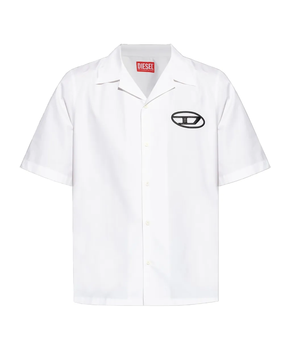 Logo Embroidered Bowling Shirt