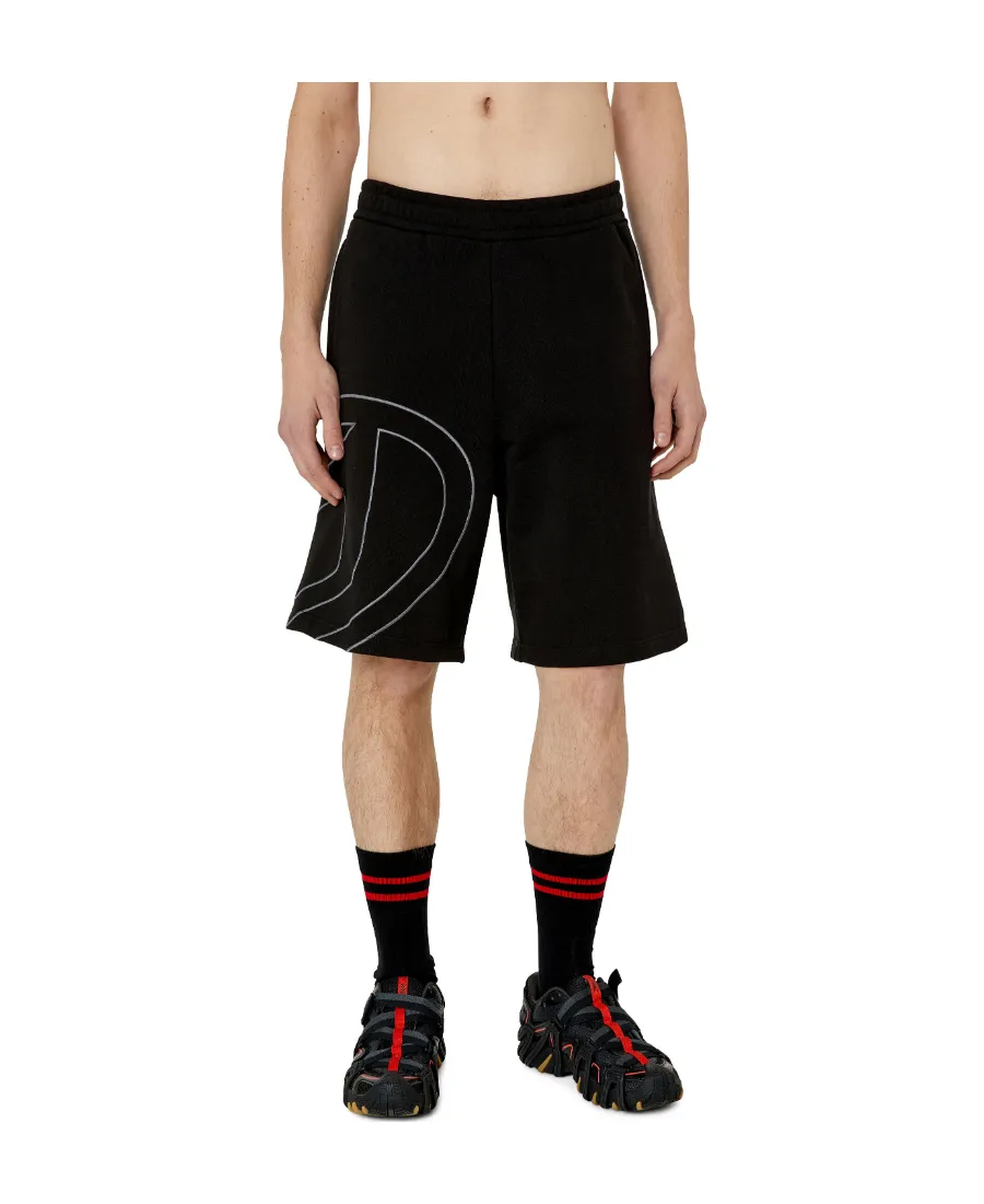 P-Crow Megoval Maxi D Logo Sweat Shorts