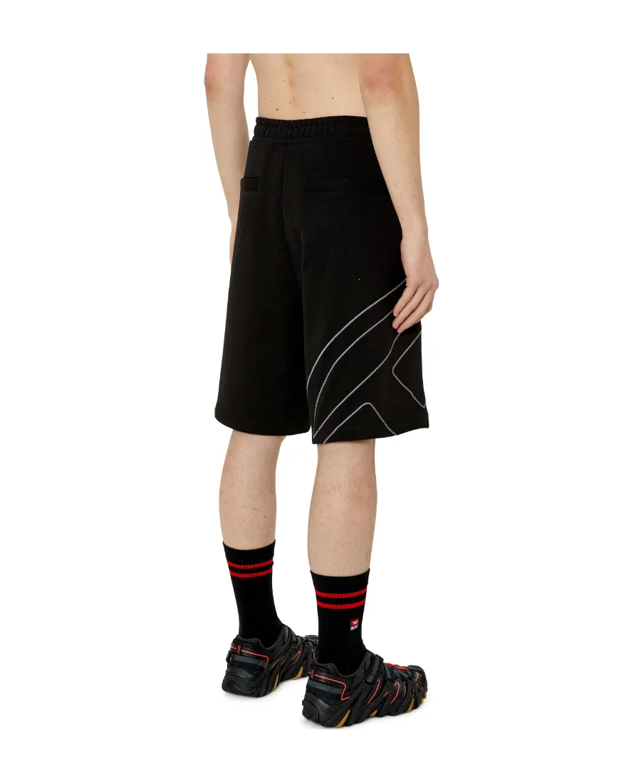 P-Crow Megoval Maxi D Logo Sweat Shorts