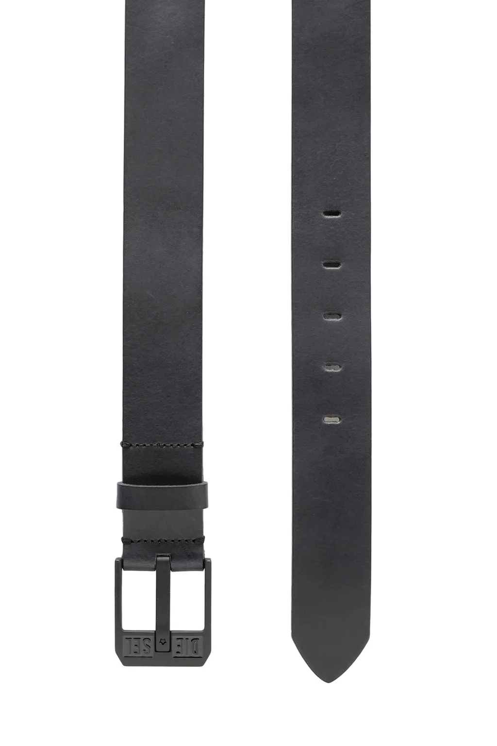 Logo-Buckle Buffalo Leather Belt