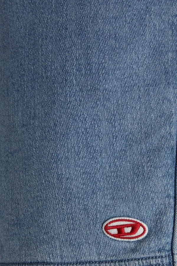 Logo-Patch Denim Shorts