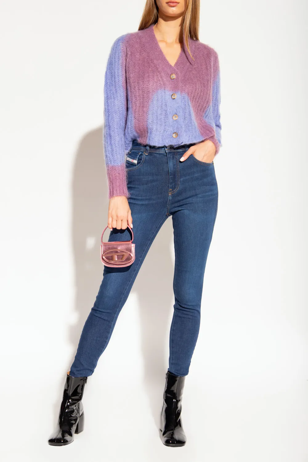 Logo Patch Straight Cut Jeans