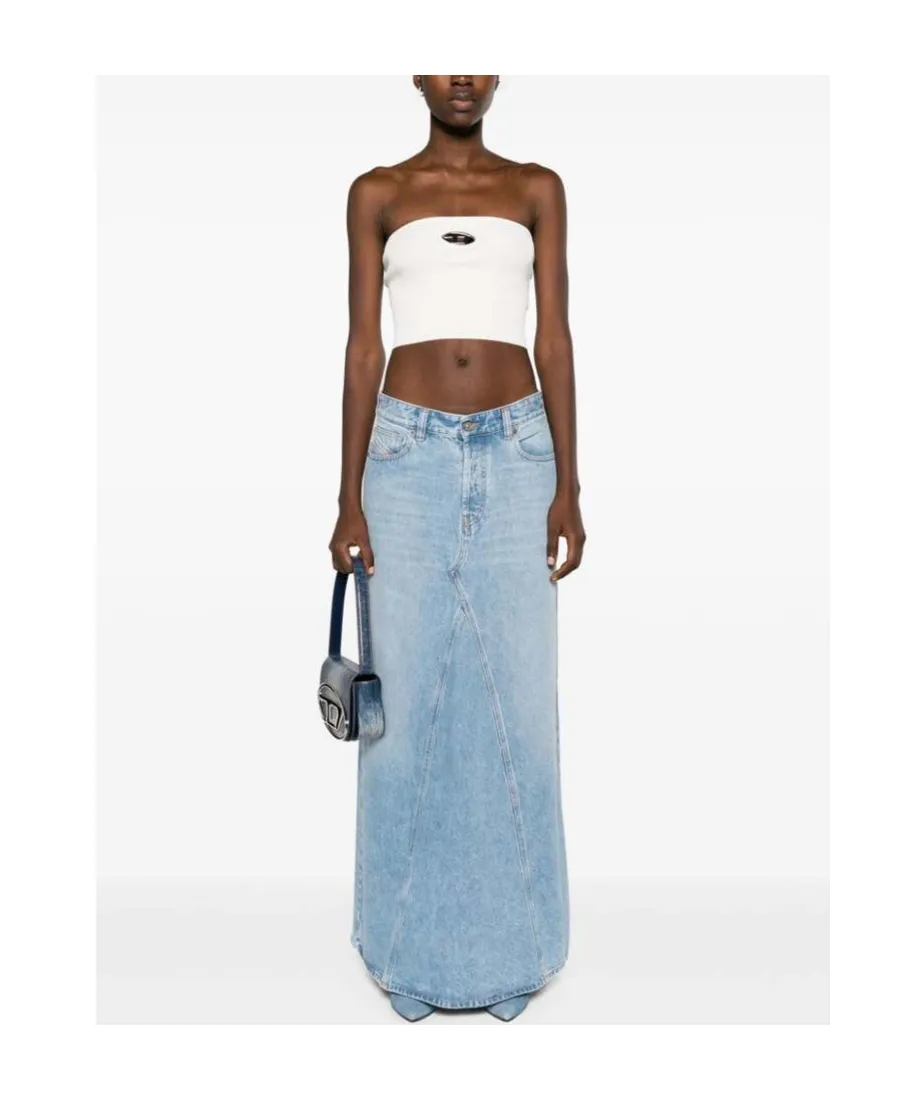 De-Pago Denim Maxi Skirt