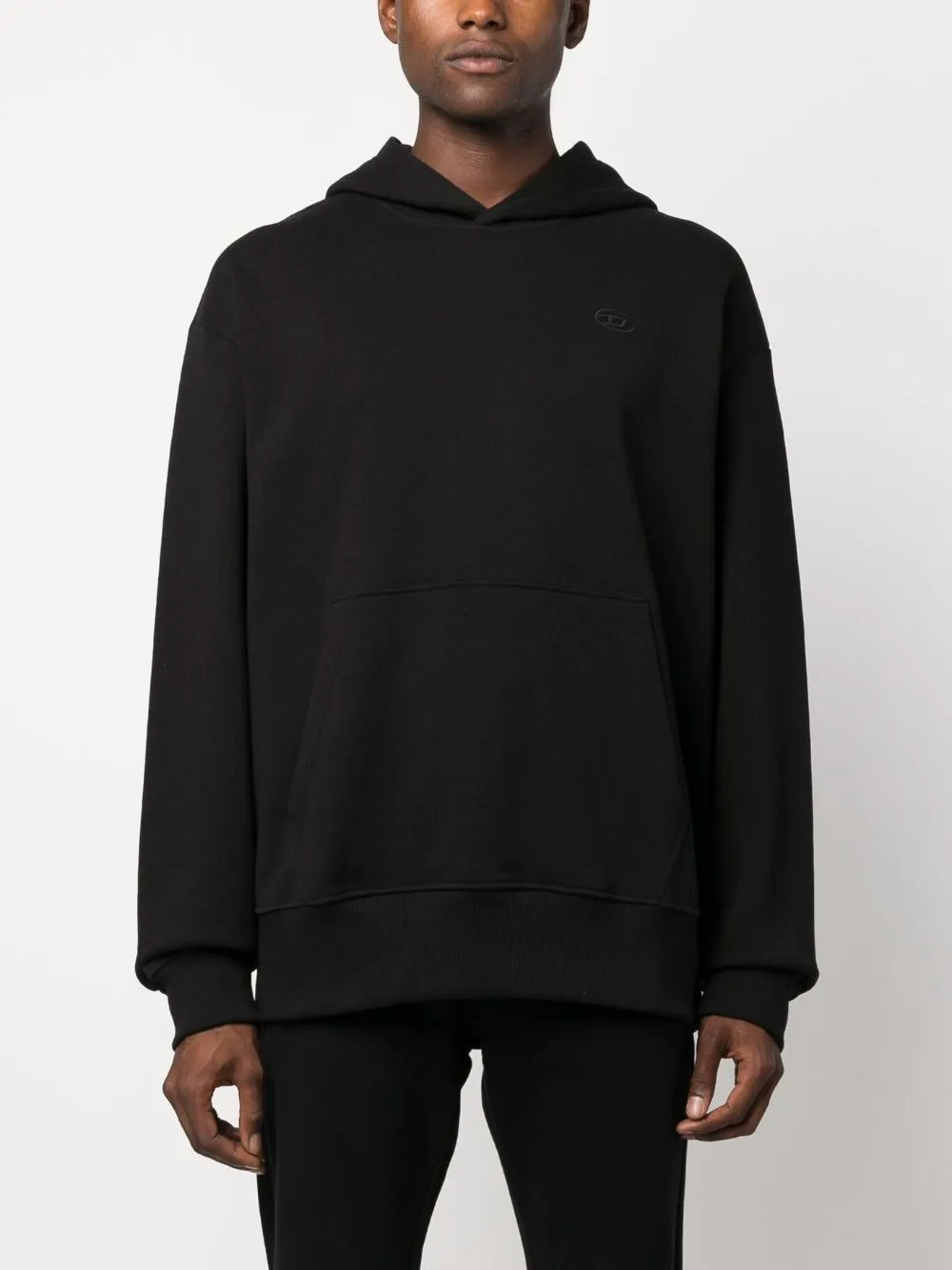 S-Macs-Hood-Megoval-D Logo Embroidered Hoodie