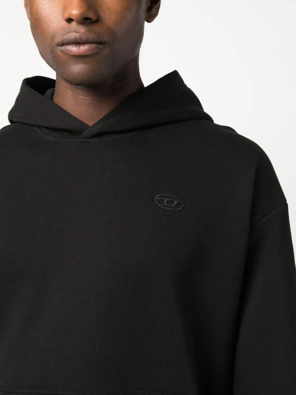 S-Macs-Hood-Megoval-D Logo Embroidered Hoodie