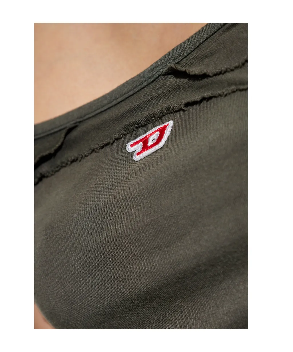 T-Malo D-Embroidered Patch Asymmetric Top