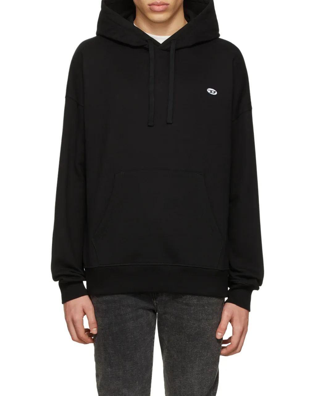 Logo-Patch Drawstring Hoodie
