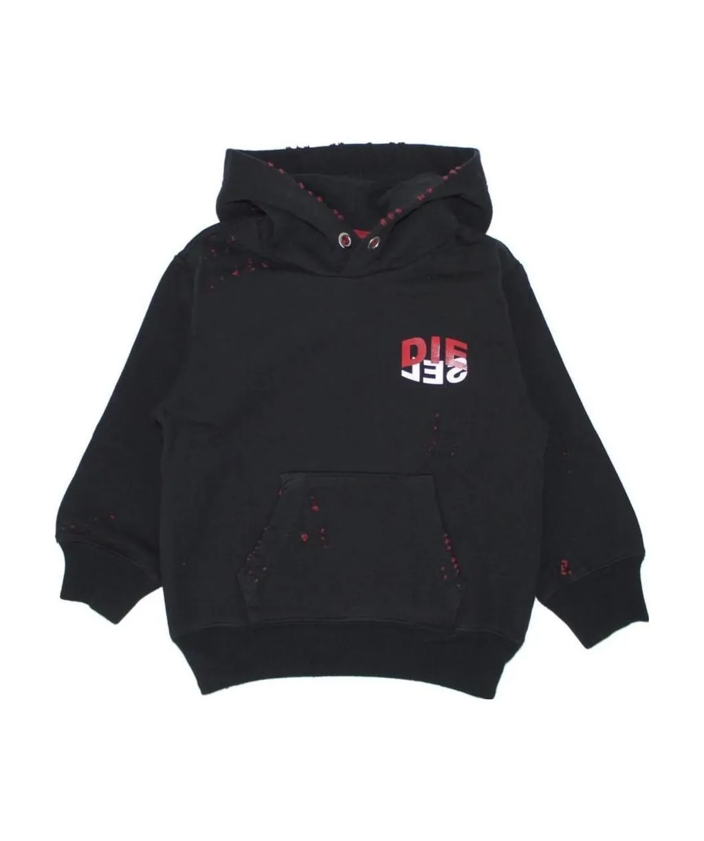 Logo Printed Hooded Sweater