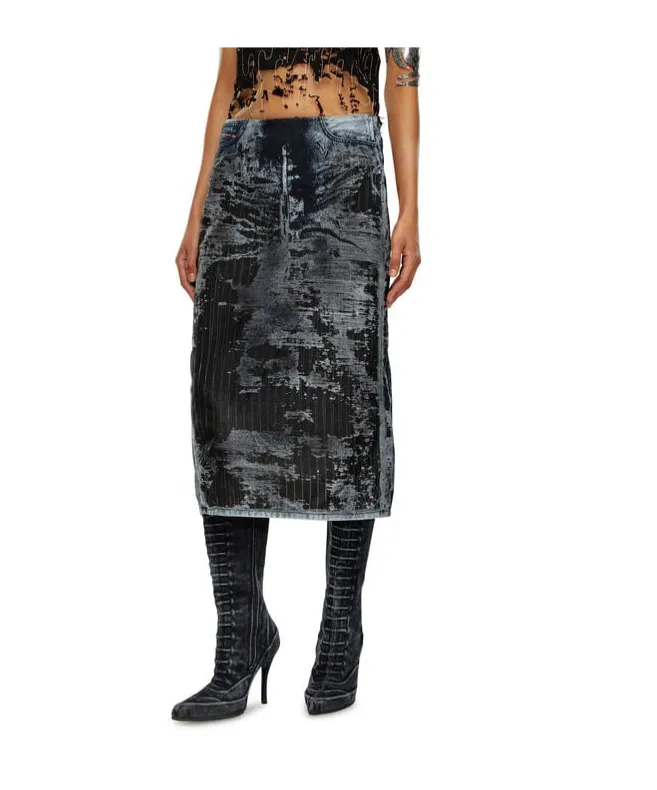 De-Pra-Fse1 Denim Midi Skirt