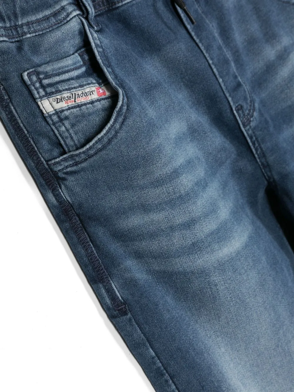 Skinny-Cut Jeans With Drawstring Waist