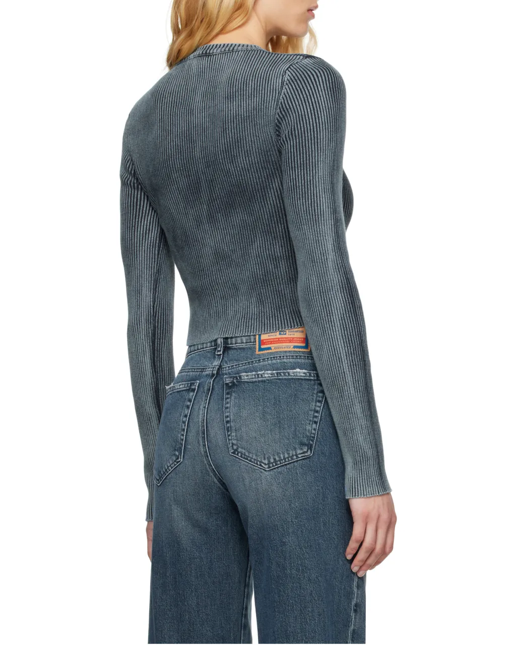 M-Anchor-A Cut-Out Ribbed Top