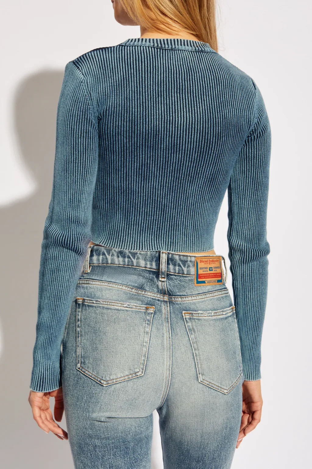 M-Anchor-A Cut-Out Ribbed Top