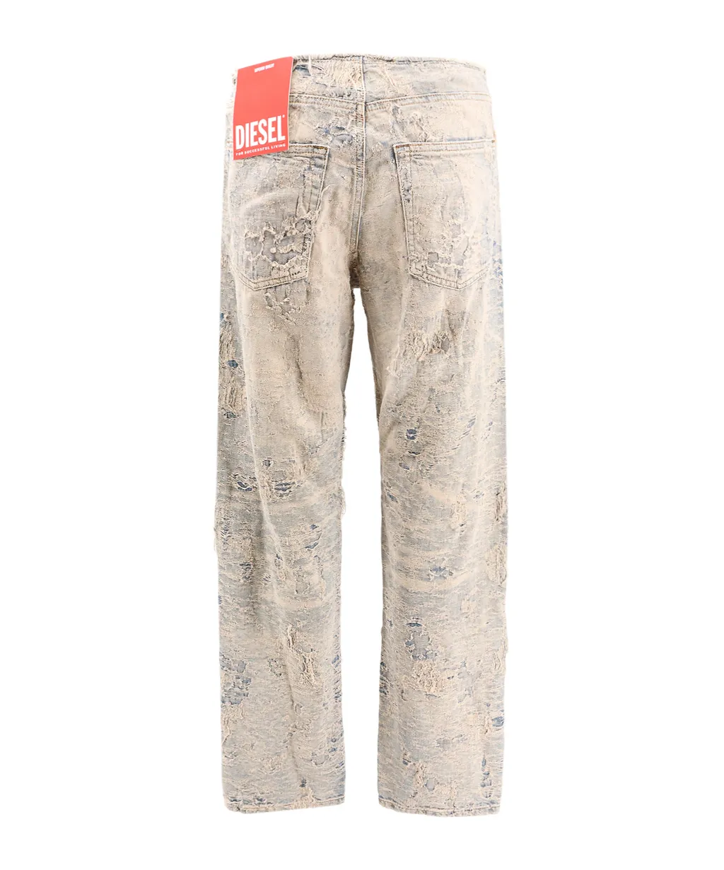 Logo-Patch Distressed Jeans