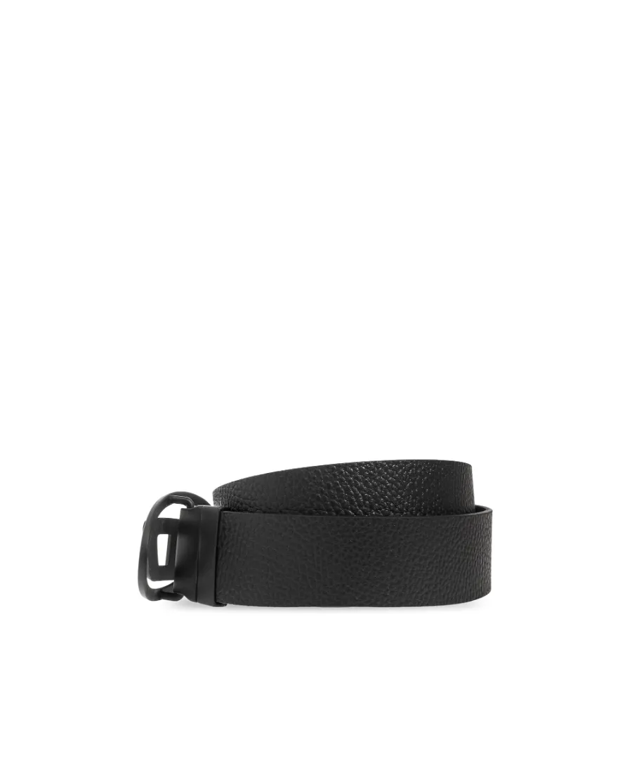 B-1Dr Logo-Buckle Leather Belt