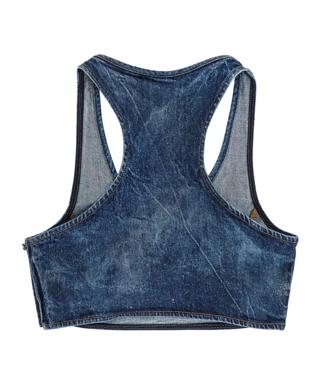 Oval-D Logo Embellished Cropped Top
