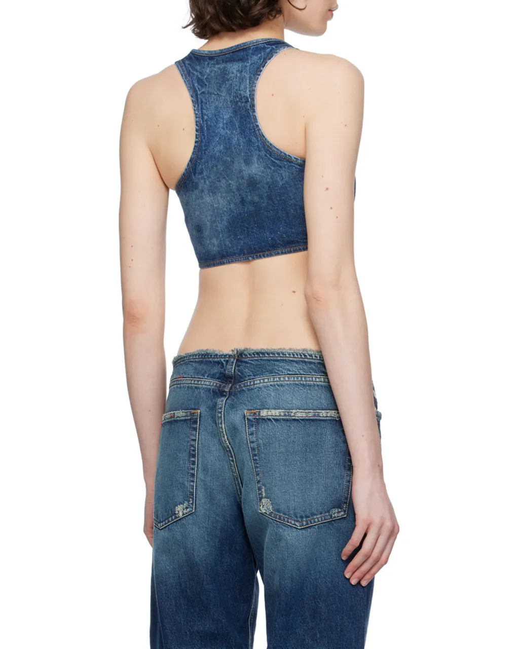 Oval-D Logo Embellished Cropped Top