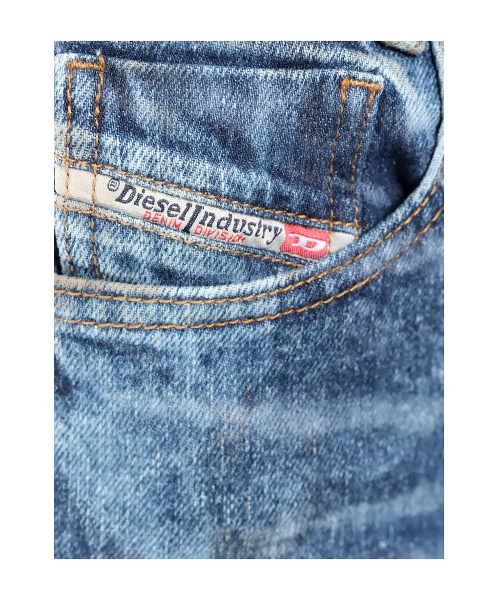 Logo Patch Embellished Flared Jeans