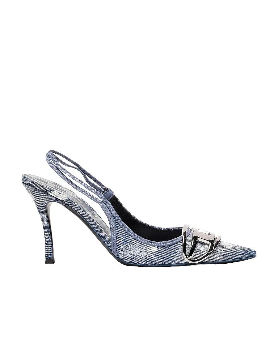 D-Venus Pointed Toe Slingback Pumps