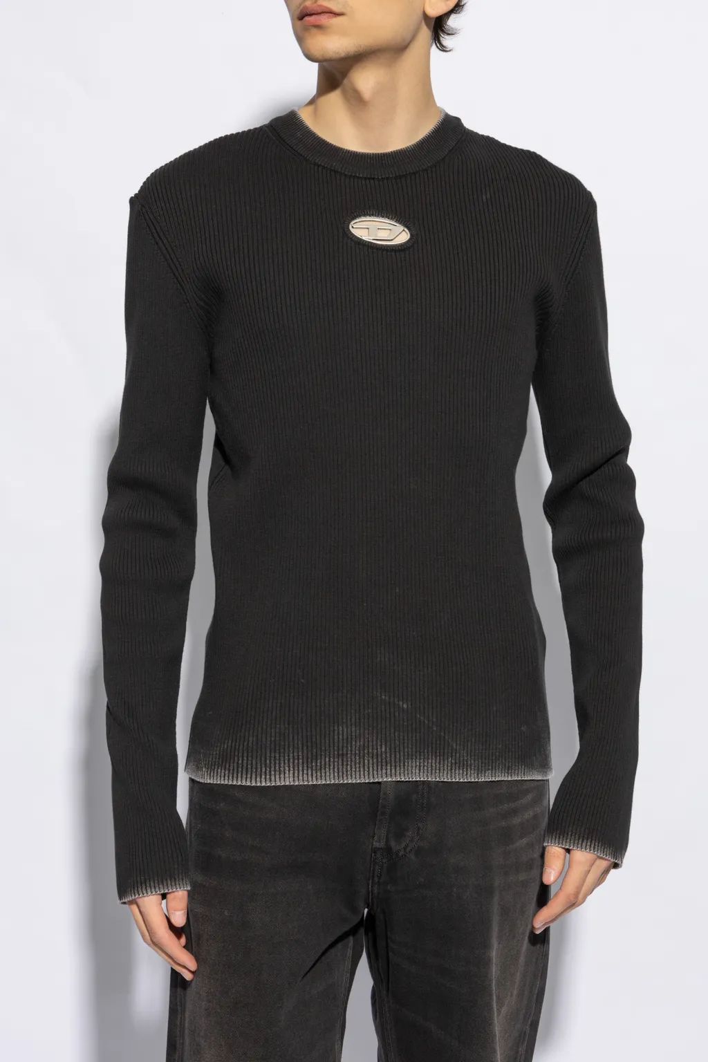 Oval D Cut-Out Ribbed Top