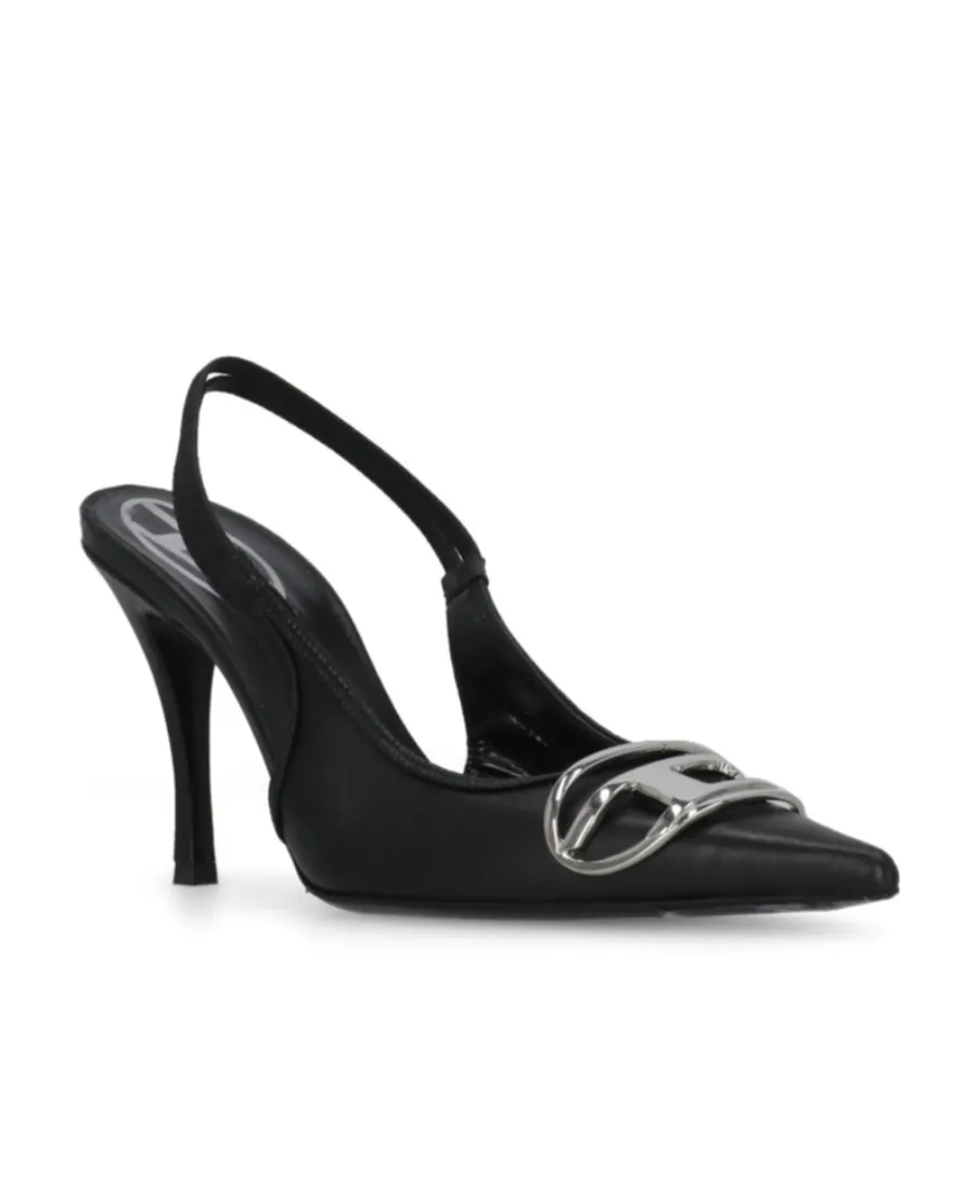 Logo Plaque Slingback Pumps