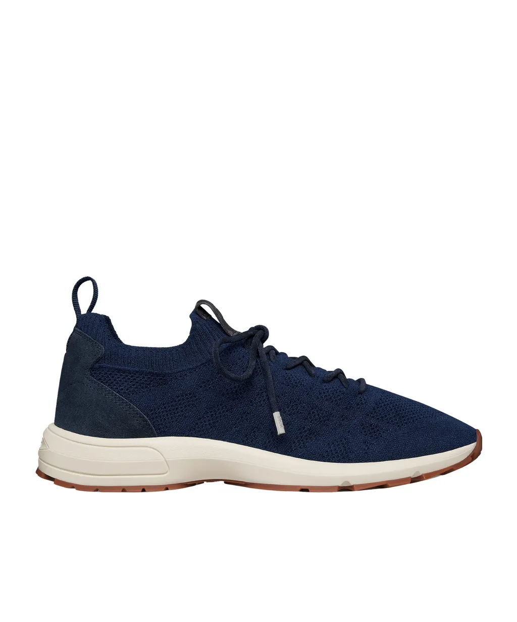Knit Lace-Up Sneakers