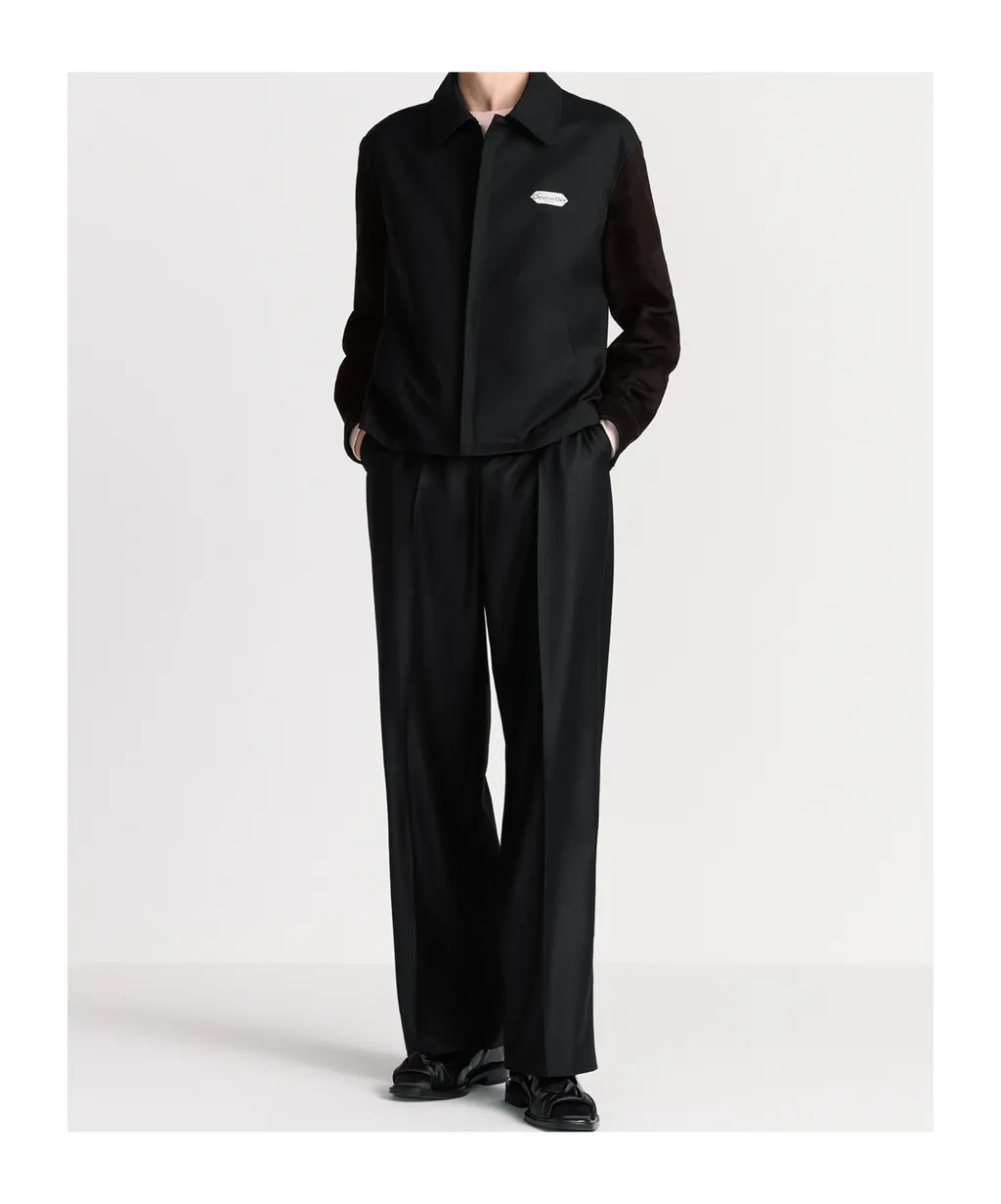 Zip-Up Wool Coat