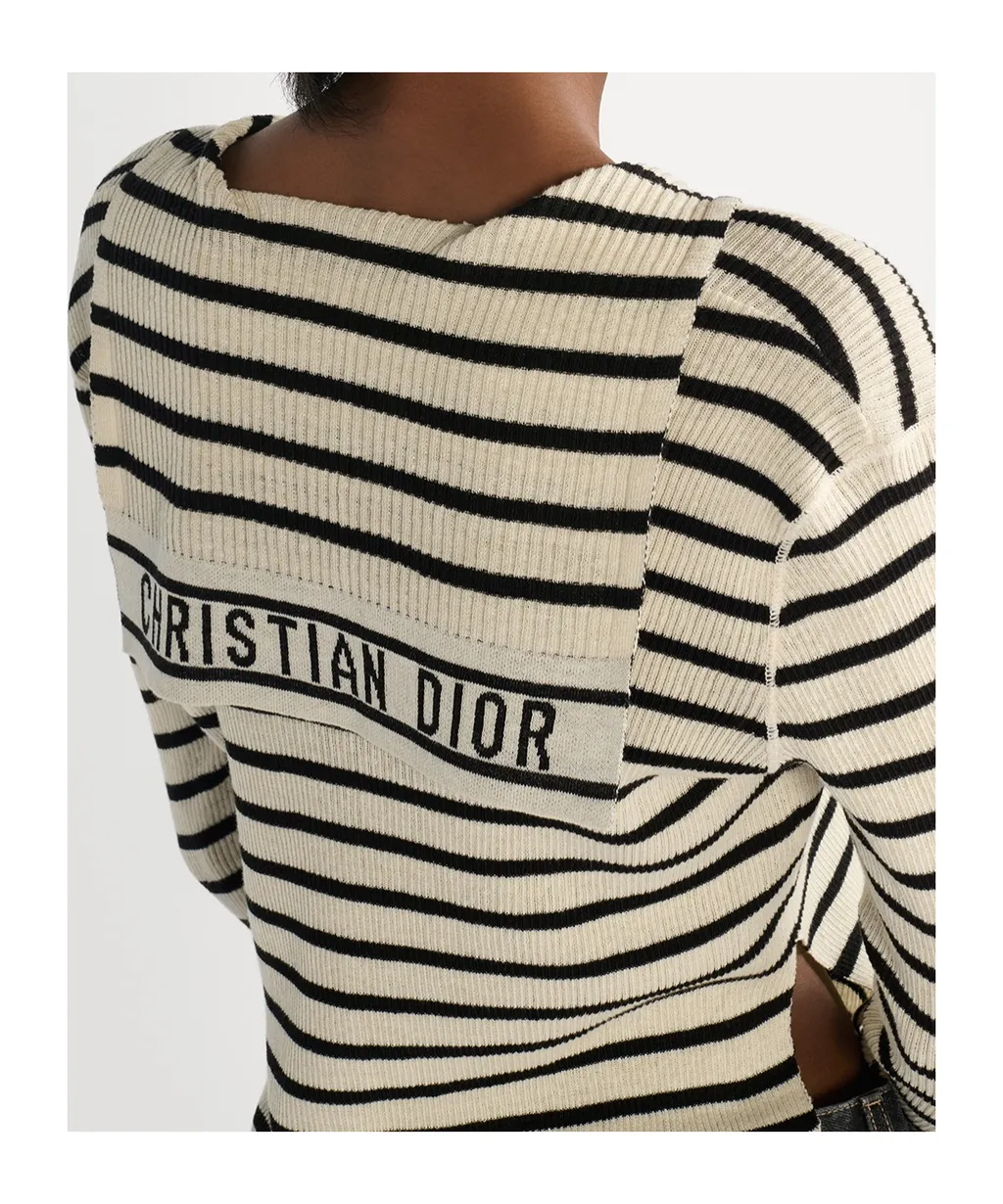 Striped V-Neck Knitwear