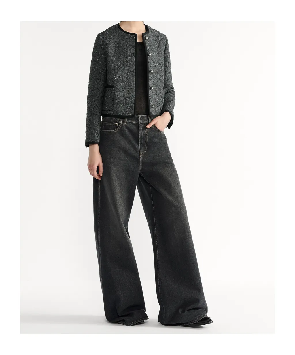 Macrocannage Cropped Jacket