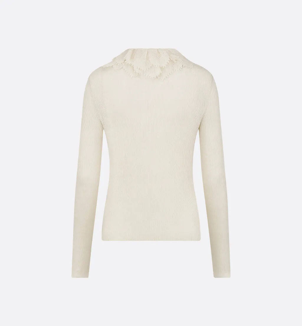 Cardigan With Removable Ruched Collar
