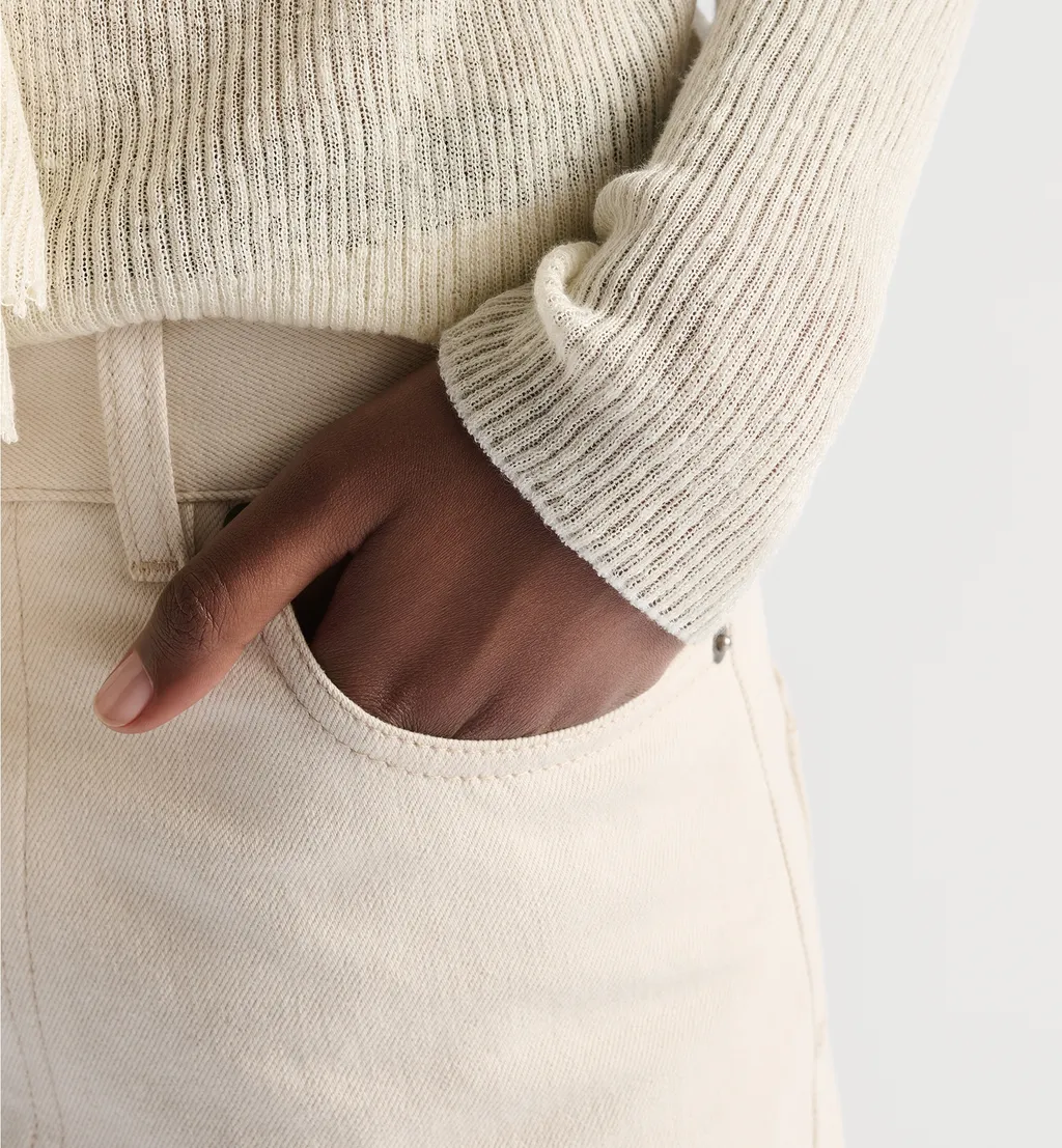 Cardigan With Removable Ruched Collar