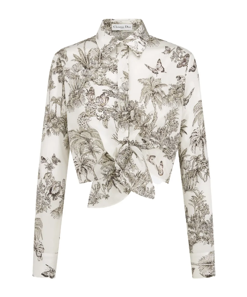 Dioriviera Tied Cropped Blouse